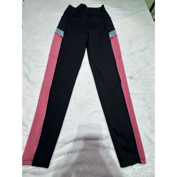 Beach Riot Bl2 Leggings Medium Color lock Pink Black Real High Wasted LNC - Picture 1 of 13